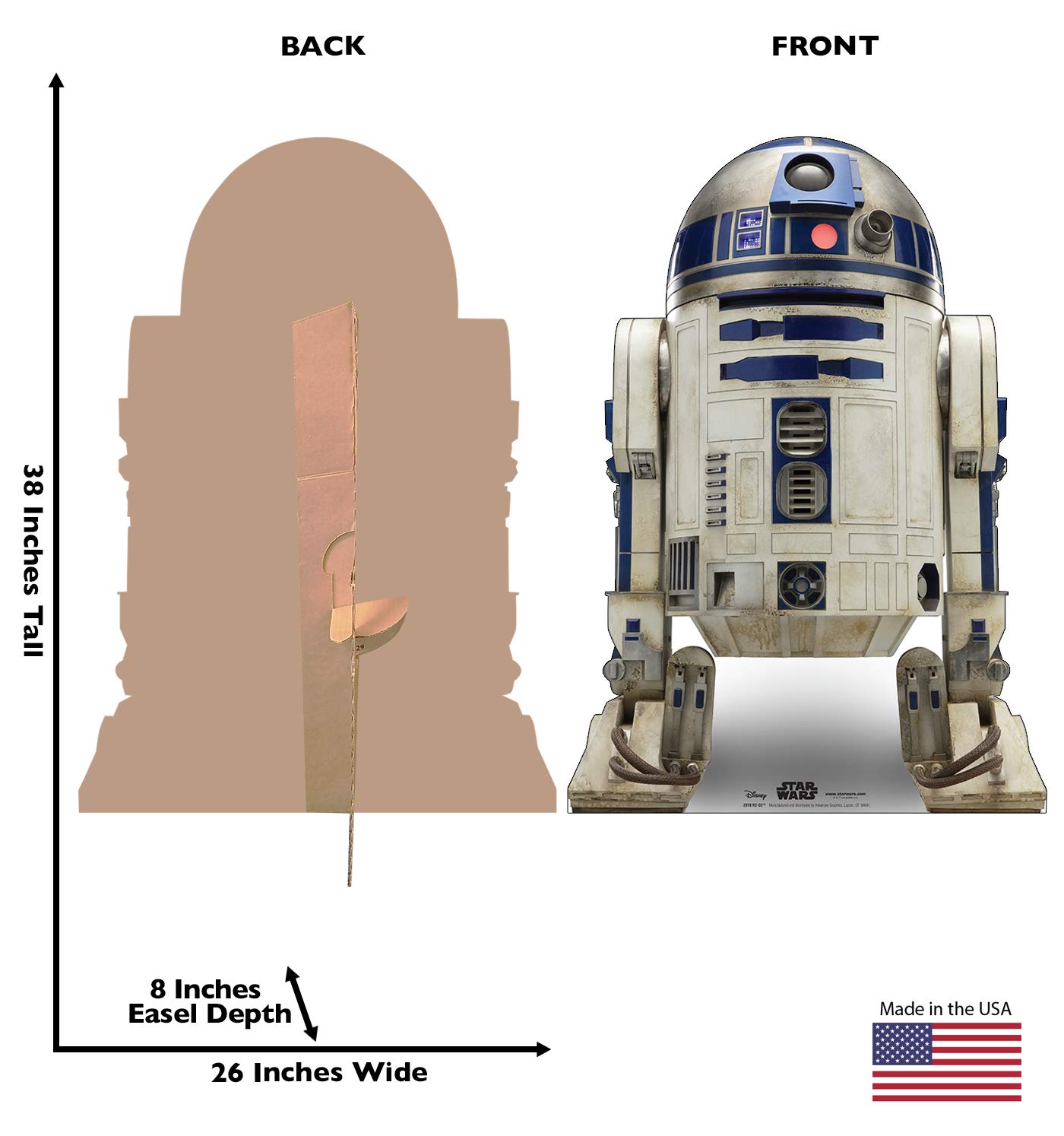 Cardboard People R2-D2 Life Size Cardboard Cutout Standup - Star